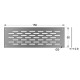 DOUBLE ALUMINIUM FLOOR AIR VENTILATION GRILLE COVER 5x15cm / ALUMINIUM